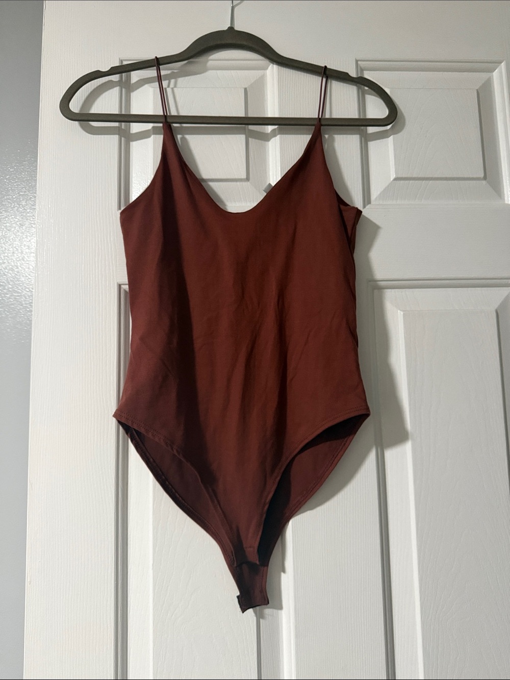 gaze Rust Brown Sleeveless One-Piece Bodysuit